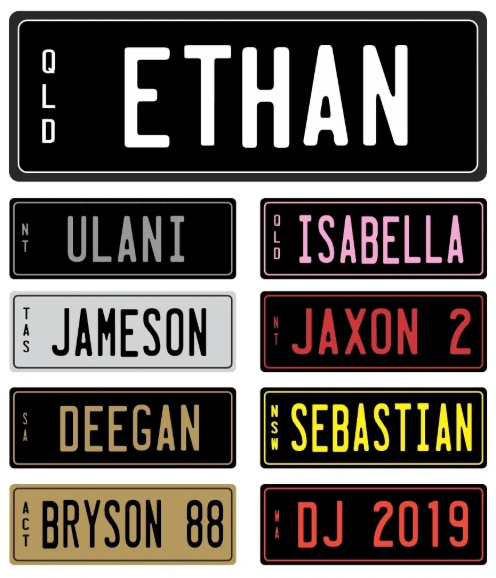 Ride On Vehicle Kids Number Plates 14 x 5cm